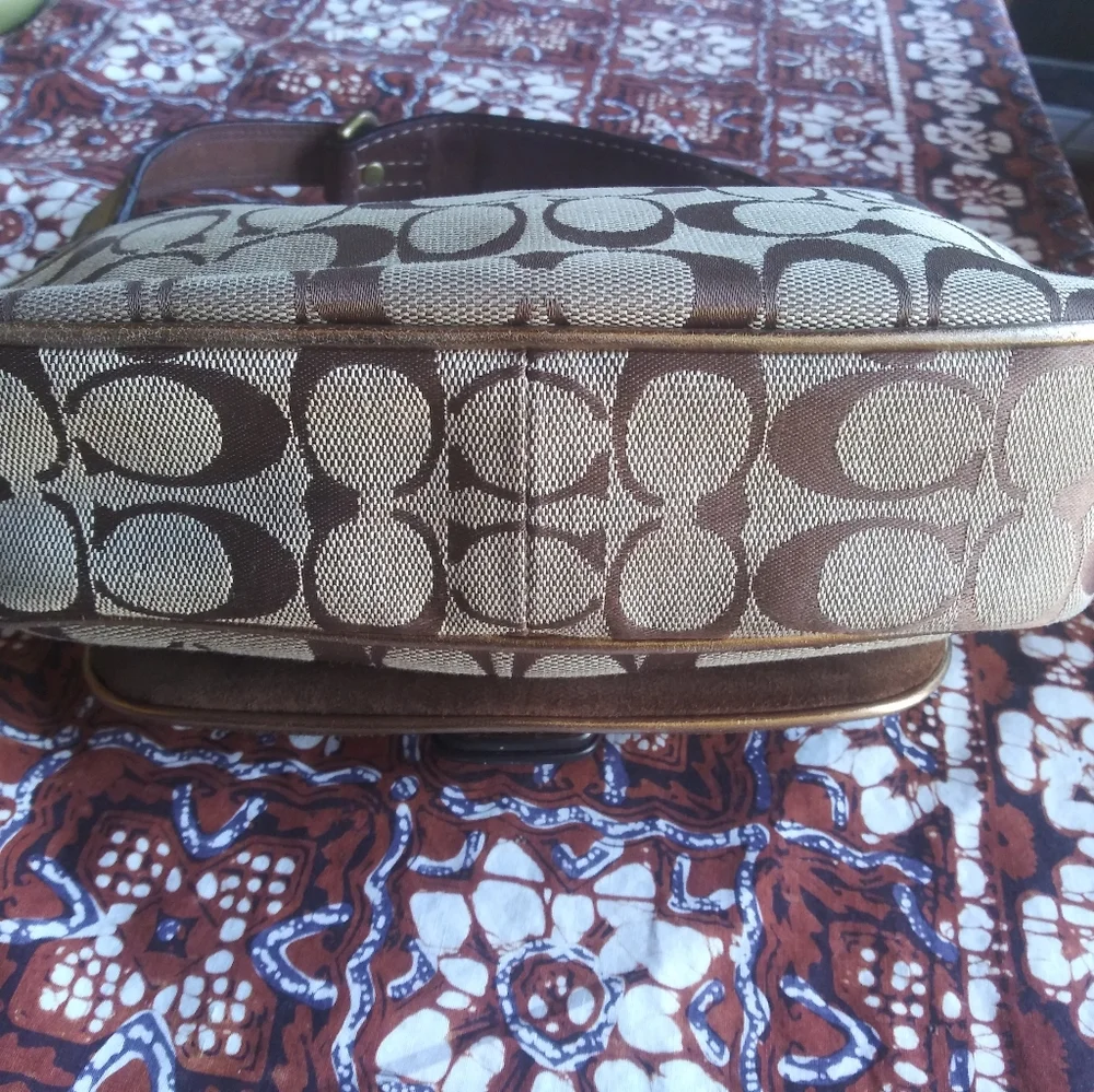 Coach limited edition signature print shoulder bag